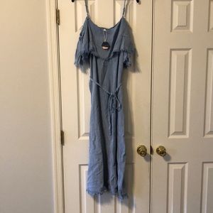 NWT Pink Blush Maternity open shoulder dress